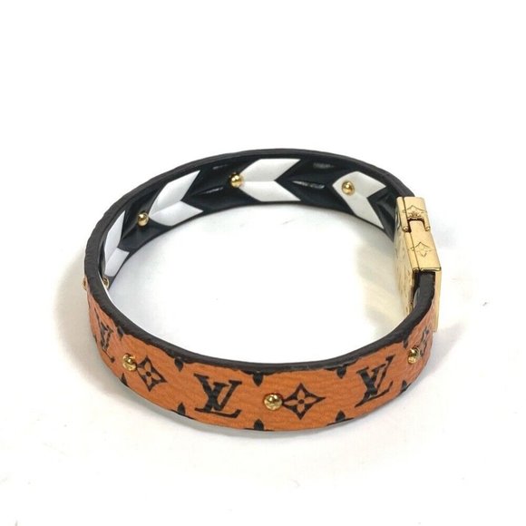Authentic LOUIS VUITTON Monogram Bracelet LV Crafty Reversible - Picture 2 of 14